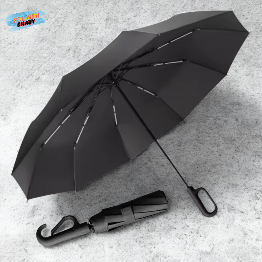Real Mein Shady Compact Travel Umbrella With Carabiner Handle