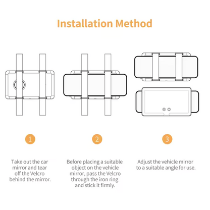 Real Mein Shady Rechargable Car Sun Visor Mounted Led Vanity Mirror