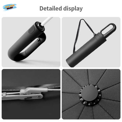 Real Mein Shady Compact Travel Umbrella With Carabiner Handle