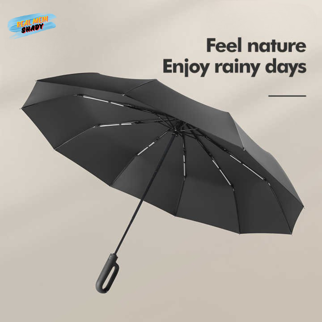 Real Mein Shady Compact Travel Umbrella With Carabiner Handle