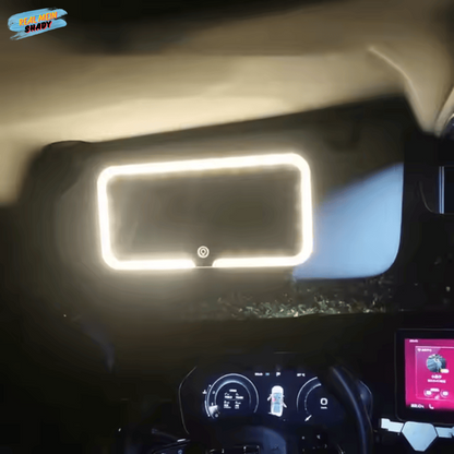 Real Mein Shady Rechargable Car Sun Visor Mounted Led Vanity Mirror